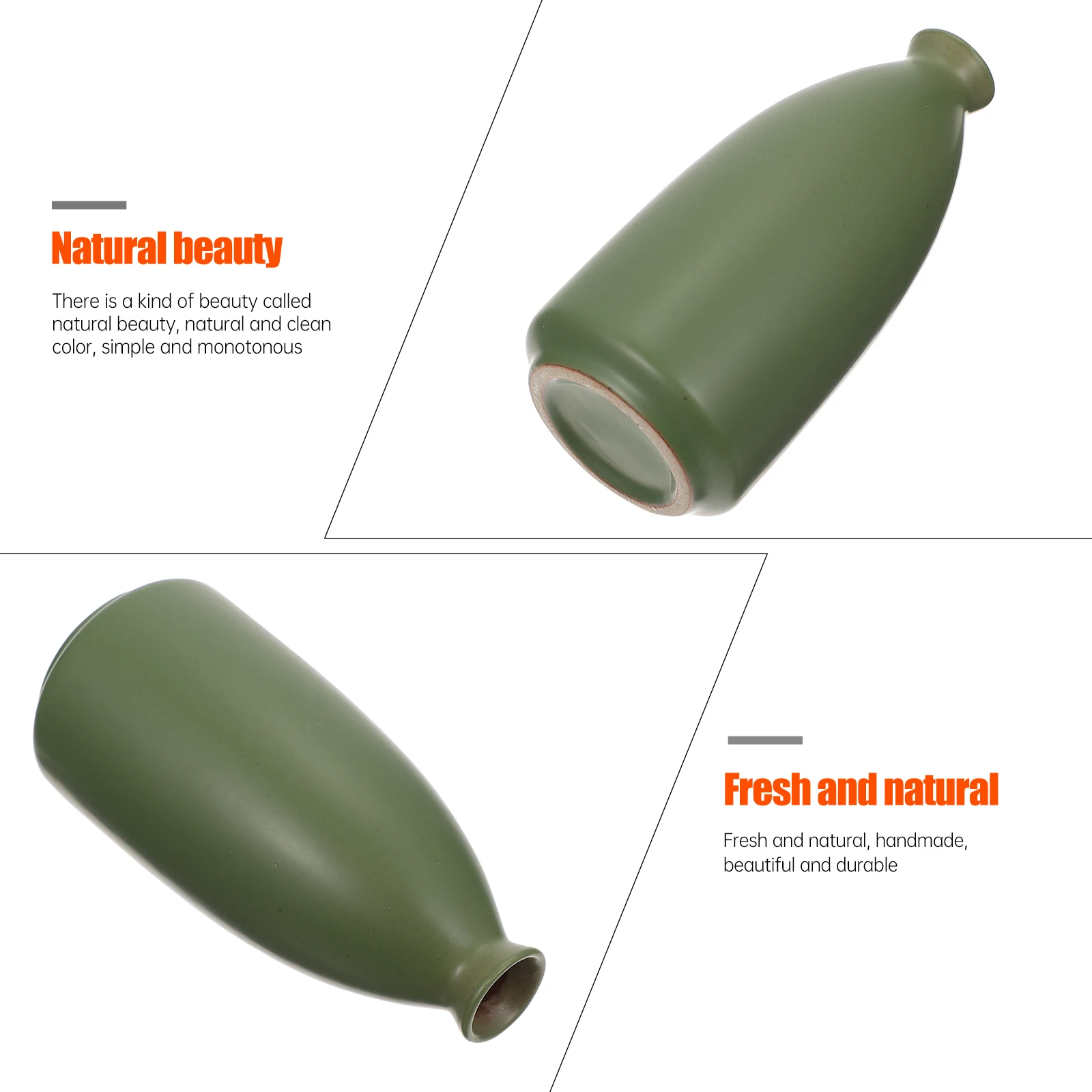 1Pcs Stylish Floral Art Vase Handcrafted Ceramic Dried Flower Vase for Indoor Home Beautification Decoration Accessory