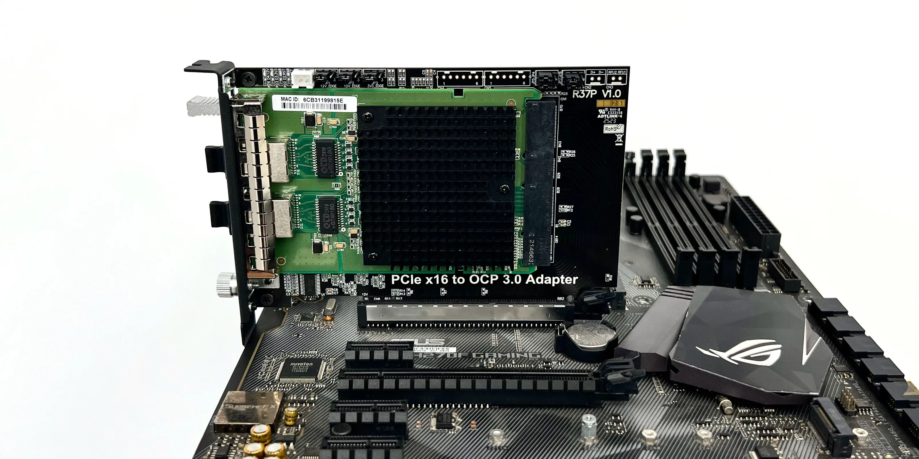 ADT-Link PCIe 4.0 x16 auf OCP NIC3.0 Gen-Z 4C+/SFF-TA-1002 seitliche Adapterkarte, kompatibel mit Gen3/Gen4 Laptop-PC – Detail 12