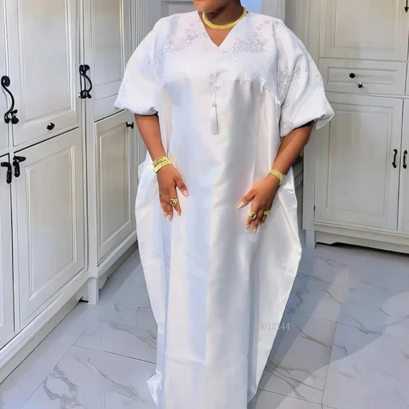 

Африканское платье для женщин, платье-кафтан, большие размеры, свадебное платье Kanzu, церковная одежда, роскошный элегантный Boubou, новинка 2025, Takchita