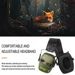 Electronic Shooting Earmuffs Tactical Impact Sound Amplification Headset Ear Protection Anti-noise Ear Muff Outdoor Sports 1pc