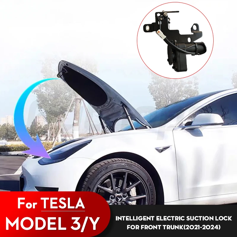 

NEW Front Spare Box Electric Lock Soft-closing for Tesla Model 3 Y X S 2021-2024 Highland Adsorption Auto Close Car Accessories