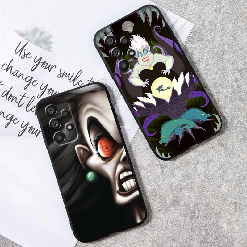 Maleficent Usula Disney For Samsung A53 A52 A33 A32 A51 A71 A21S A13 A73 A55 A22 A23 A35 A72 A54 A12 5G Black Cover Phone Case