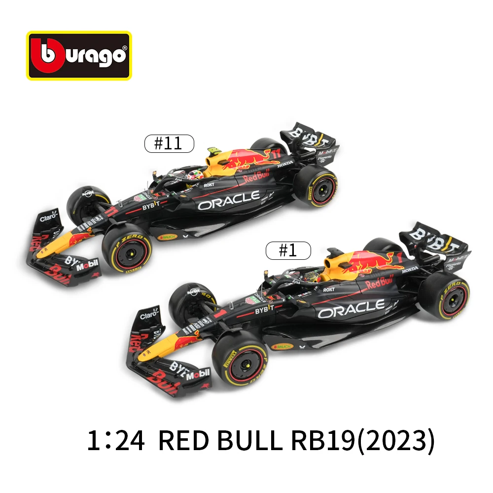 Bburago-صيغة سيارة سبيكة نموذج دييكاست ، سباق RedBull ، Max Verstappen ، صيغة ثابتة ، من أوراكل ، RB19