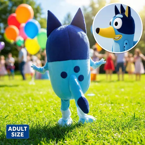 Blue Dog Mascot Costume Mascot Adult Halloween Carnival Fancy Party Cosplay Props