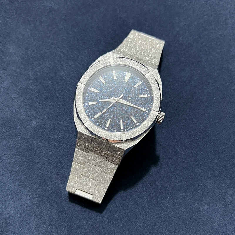 

Golden Watch Stardust Brushed Starry Sky Men's Business Wristwatch Large Dial Quartz Timepiece Luxury Lifestyle Brand Gift