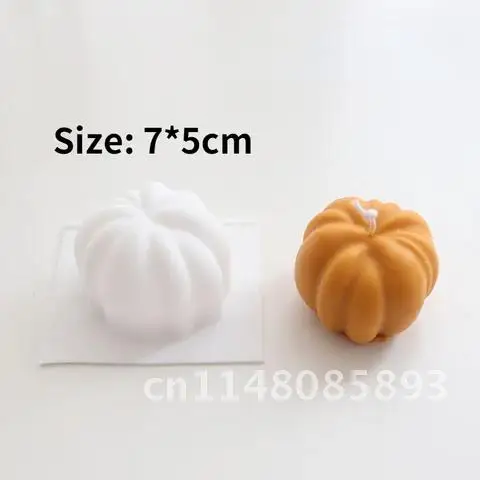 Pumpkin Shaped Silicone Candle Mold Christmas Pumpkin Bubble Soap Chocolate Cake Mold bob mould Home Decor Party Handmade Gifts