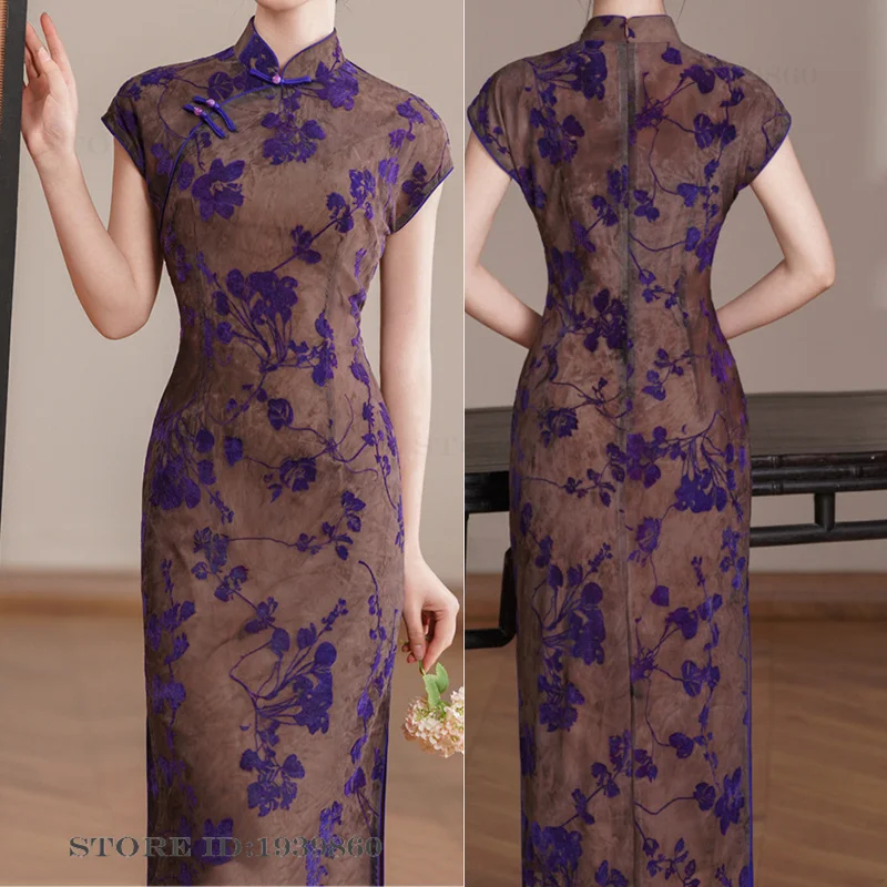 abito-cheongsam-lungo-da-donna-taglie-forti-nuovo-stile-cinese-estivo-in-velluto-jacquard-qipao-hanfu-sexy-vestito-da-sera-ballo