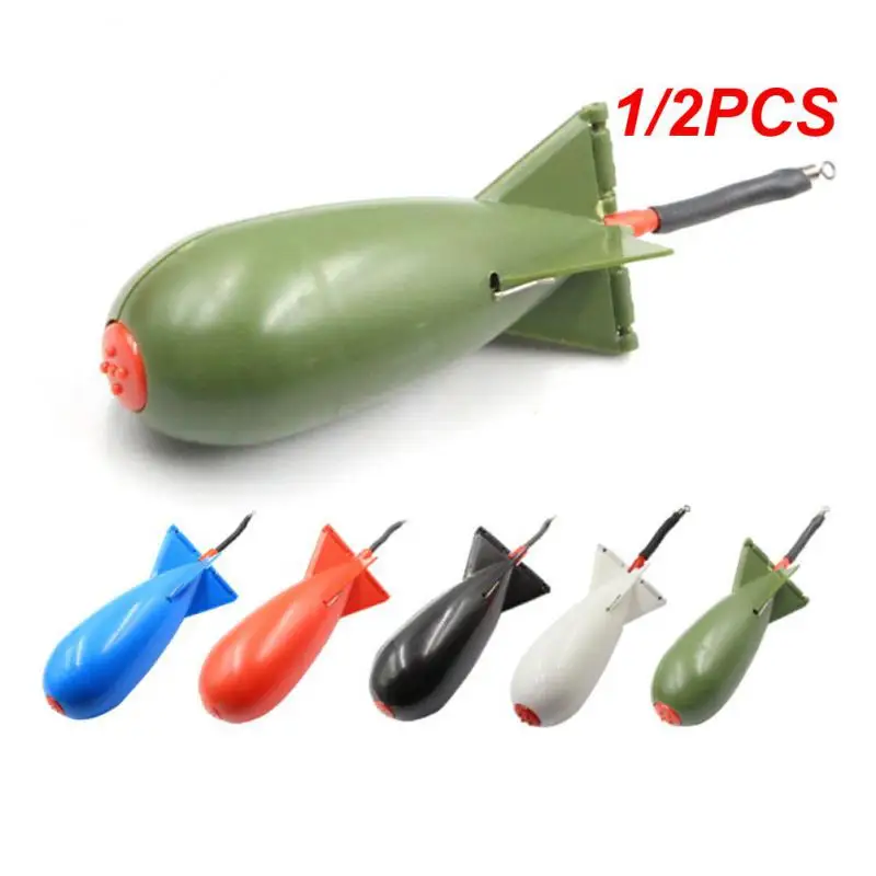 1/2PCS Carp Fishing Large Rockets Bomb Fishing Tackle Feeders Pellet Rocket Feeder Float Bait Holder Maker Tackle Accessories 3