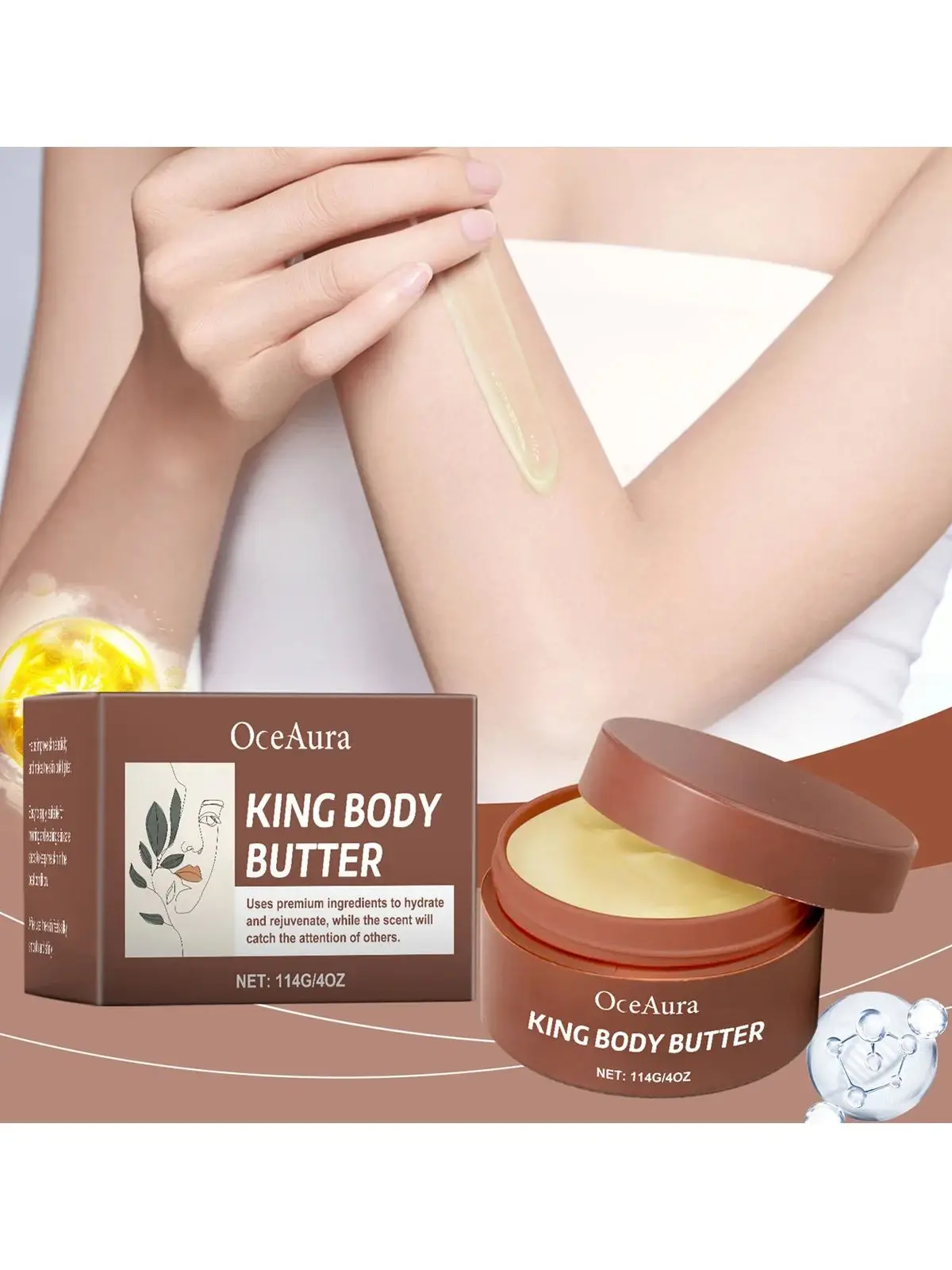 Shea Butter Moisturizing Cream Soft Smooth Skin Care Nourishing Body Butter Intense Hydration for Dry & Rough Skin Body Care