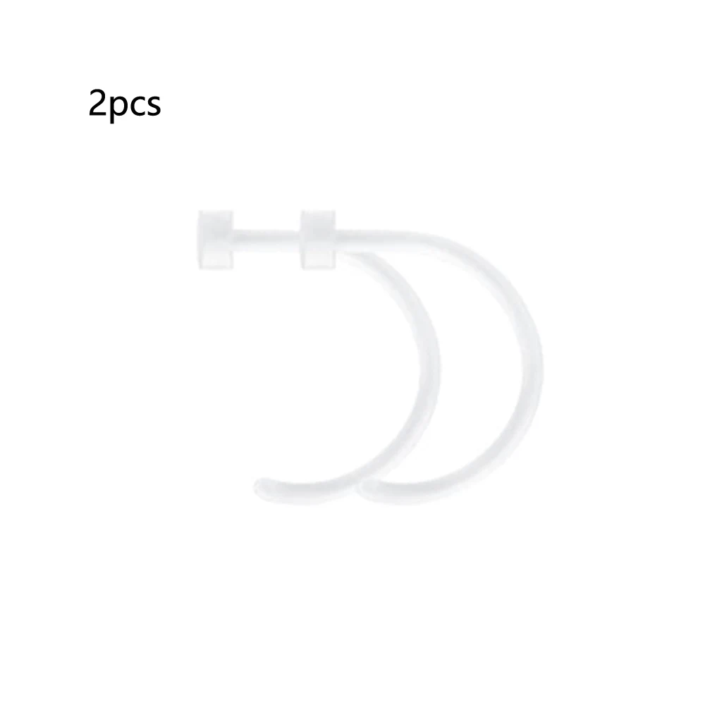 2pcs Clear Bioflex Nose Rings Belly Rings