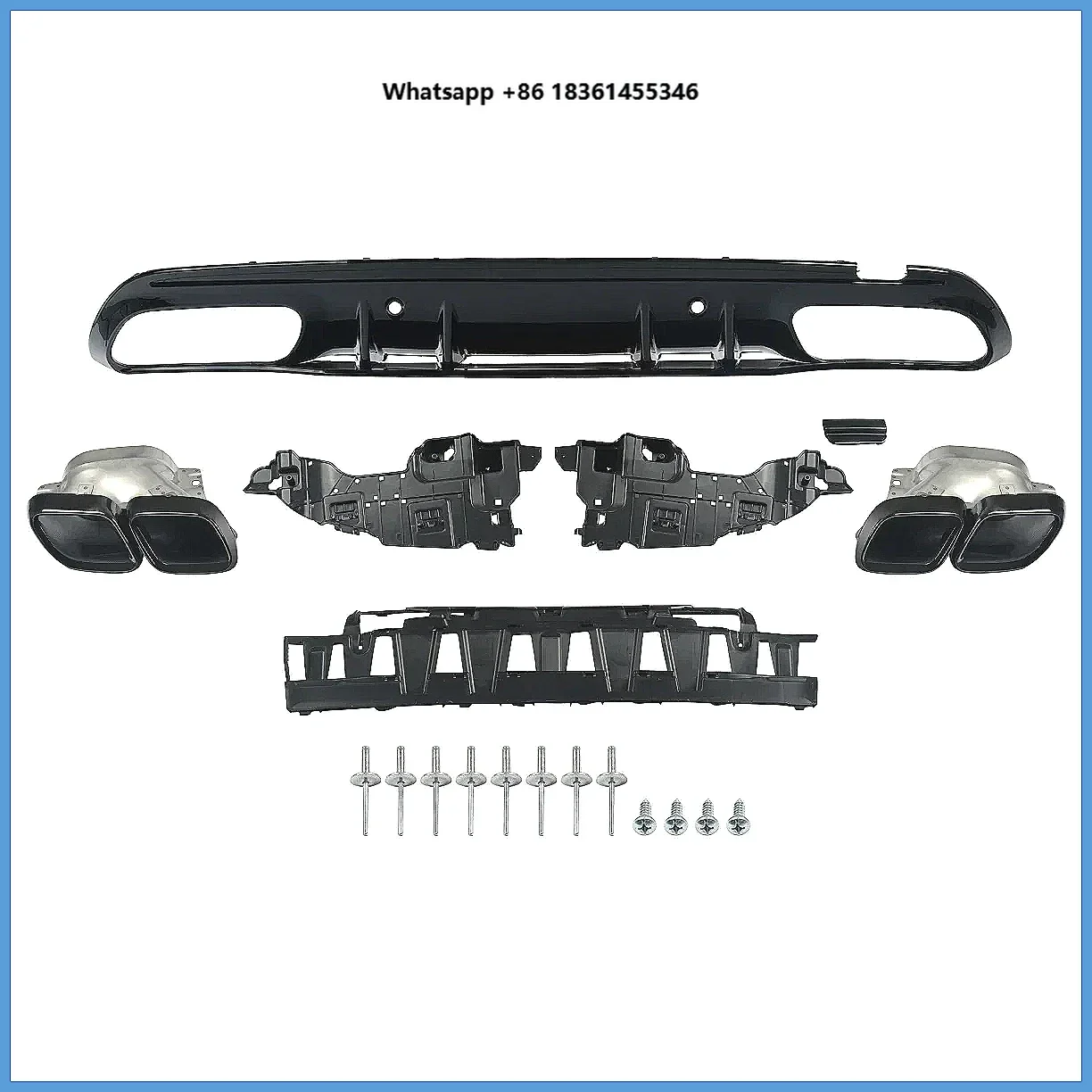 For 2015-2021 Models for  W205 Style Bumper Diffuser Exhaust Kit | C63 Look