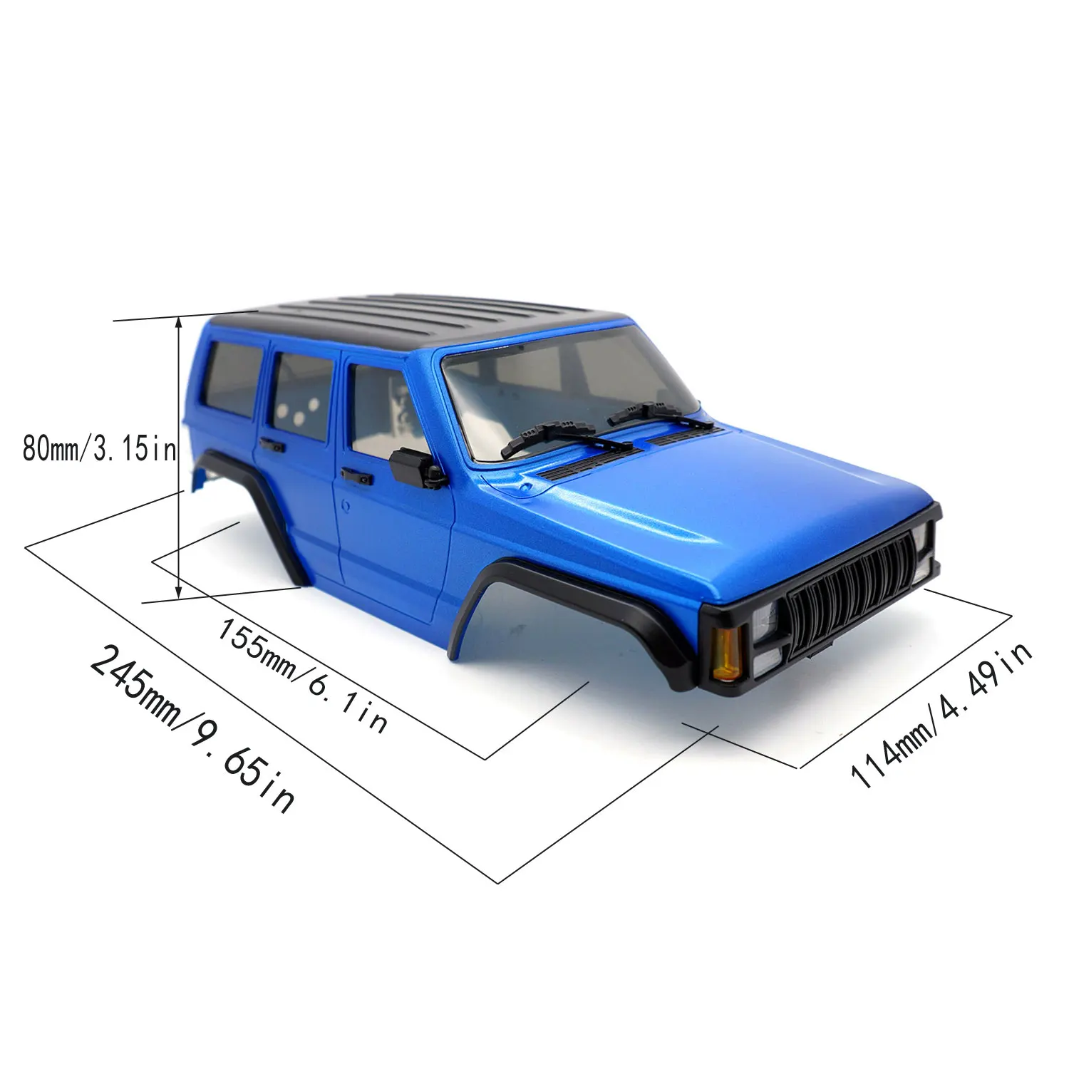 1/18 TRX4M Bronco Defender Wrangler RC Crawler Karosseriegehäuse Chassis Kit 155mm Radstand für Fernbedienung Auto Upgrades Teile – Detail 16