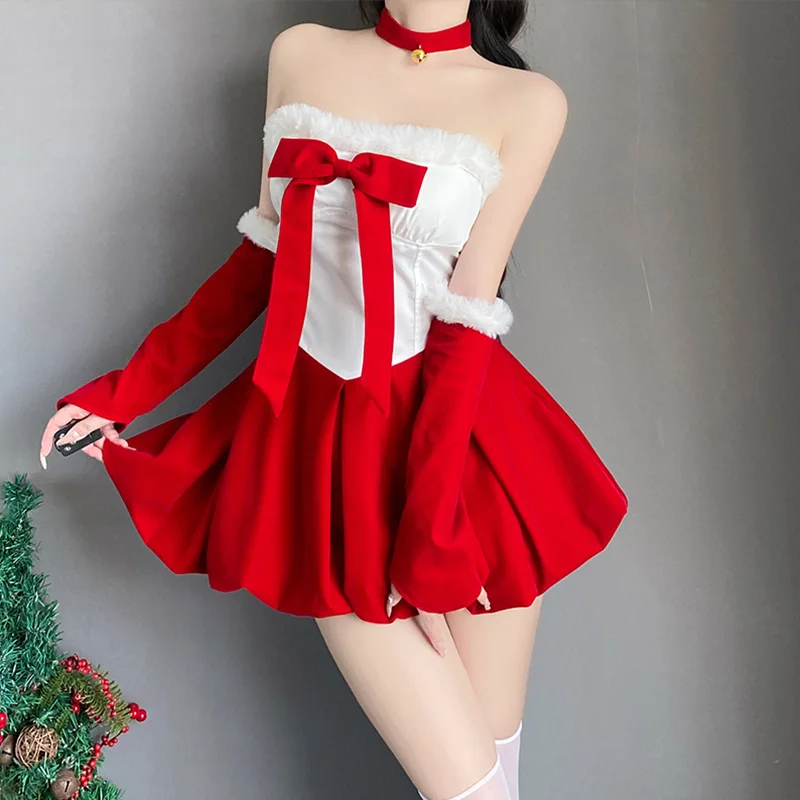 Sexy Bunny Girl Cosplay Costumes Women\'s Halloween Christmas Party Wear Outfits Xmas Lady Santa Claus Bunnygirl RolePlay Uniform