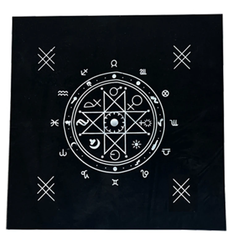 ELOS-49X49cm Tarot Table Game Cover Ritual Accessories Witch Supplies Game Cover