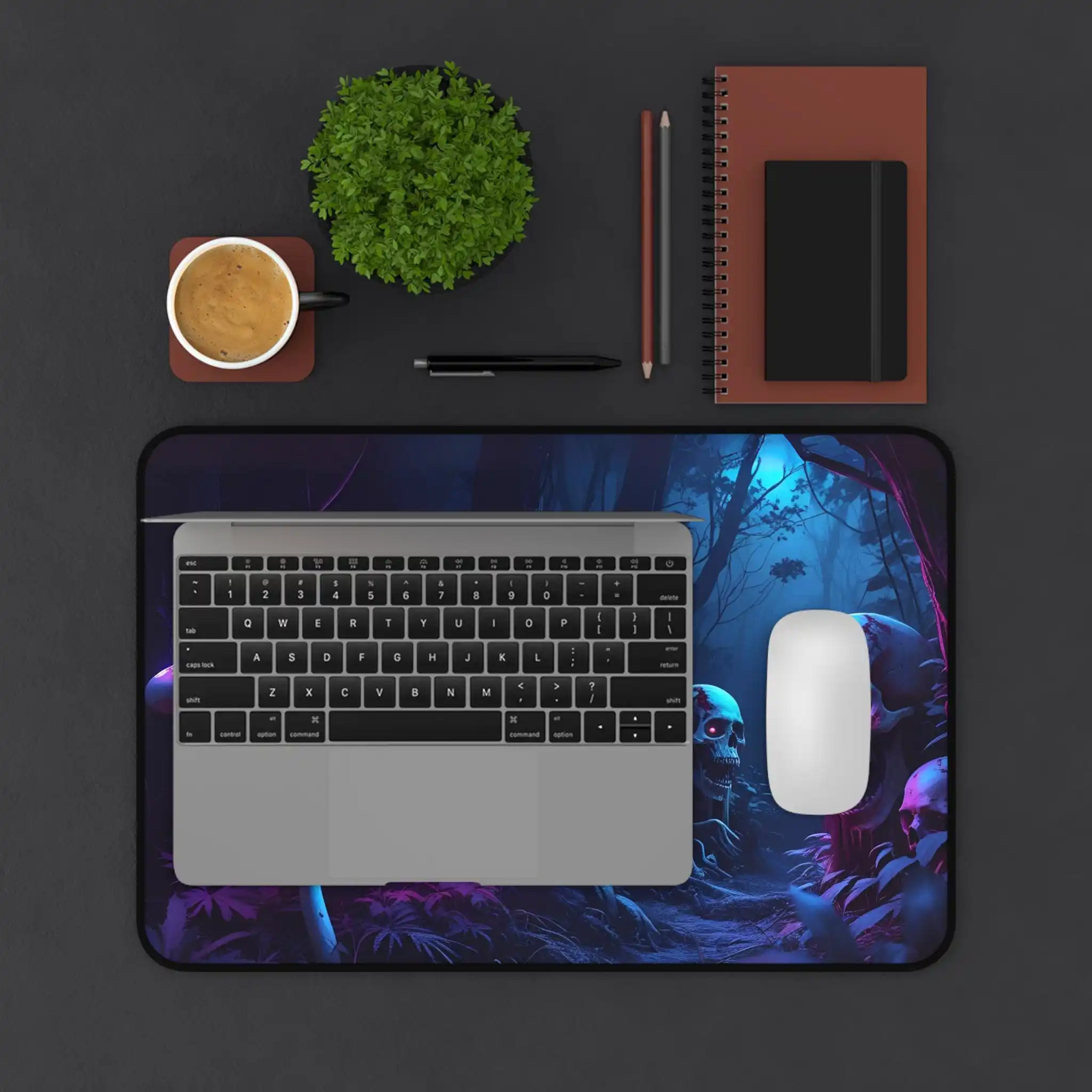 Mouse pad de jogo de cogumelo mágico, almofada de mesa de decoração de escritório de cogumelo, mouse pad impermeável antiderrapante, presente perfeito para amantes de cogumelo