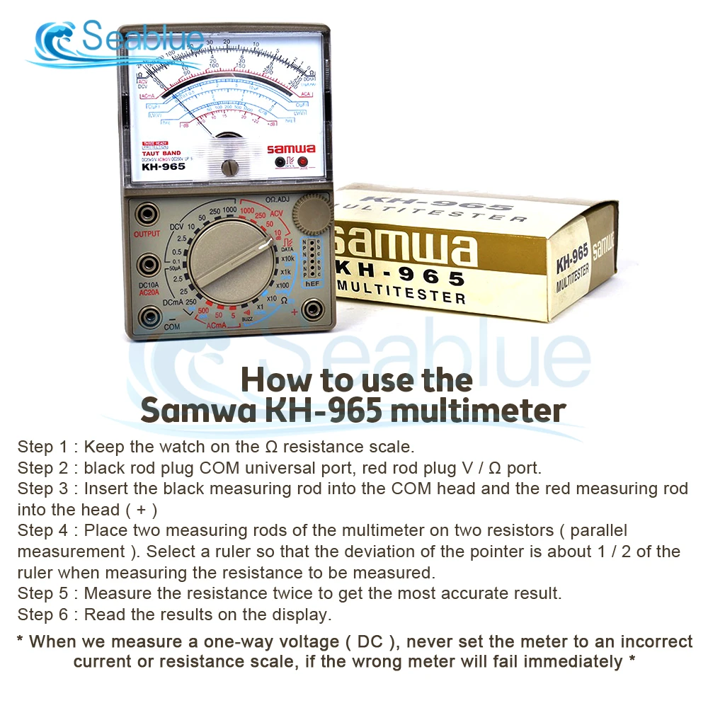 KH-965 Needle Type Universal Meter Pointer Display Electrical Multimeters Voltage Current Resistance Tester Pen AC DC