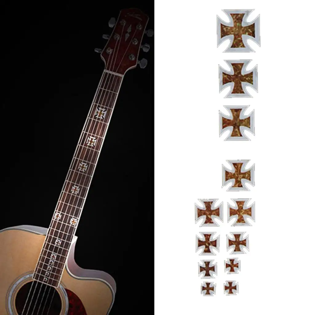 Fretboard Inlay Decals Paper Thin Design Guitar Neck Markers DIY Stickers for 19 20 21 22 24 Frets