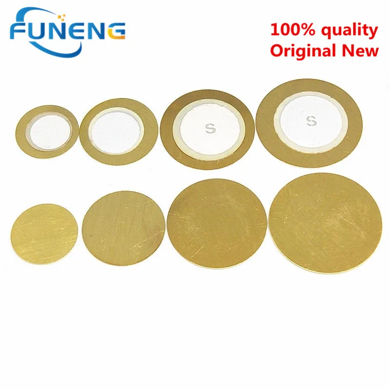 Imagem -03 - Piezo Elementos Buzzer Sounder Sensor Gatilho Drum Disc Alto-falante Piezo Alto-falante Piezo 12 mm 20 mm 27 mm 35 mm 50 mm 10 Pcs