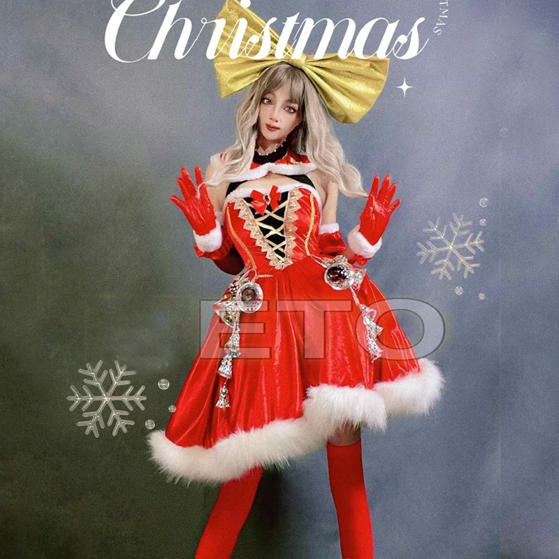 Bar discothèque fête Ds Jazz danse vêtements robes de noël femmes Gogo danse Costume Festival tenue scène spectacle porter XS7465