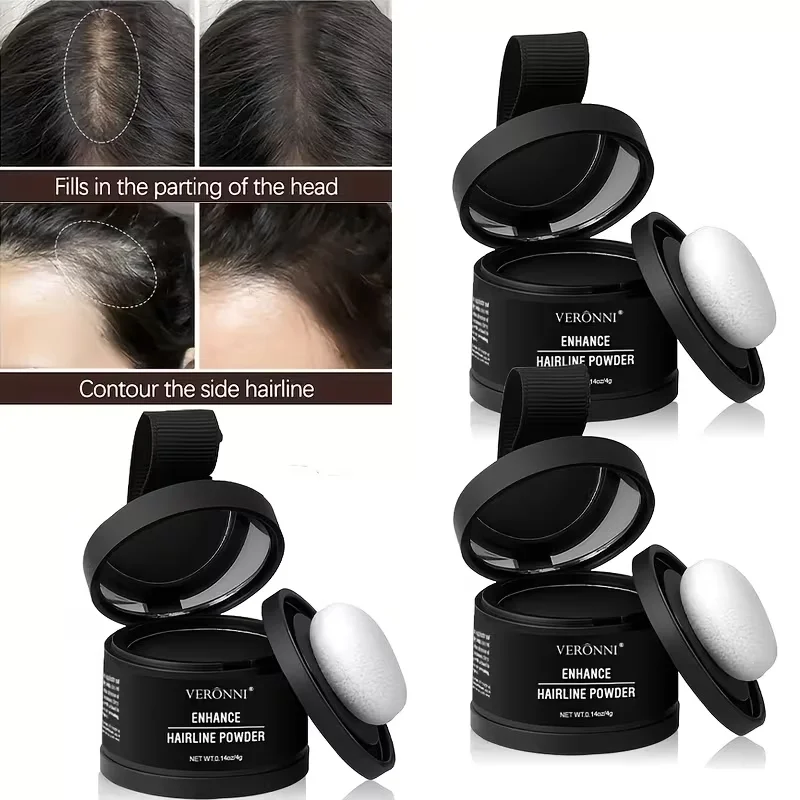 6 Color Hair Line Powder Black Root Up Natural Instant Waterproof Instant Black Root Cover & Hair Shadow Filler Root Touch Up