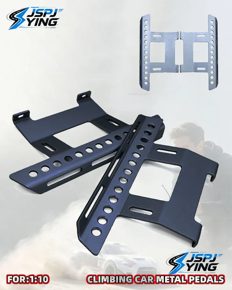 2Pcs RC Metal Side Slider Pedals Tough Armor Side Plates Upgrade Parts for 1/10 RC Crawler Axial SCX10 RC4WD TF2 RGT 86100