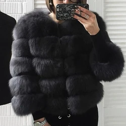 Phụ Nữ Của Mùa Đông Mới Hàng Đầu Lỏng Thời Trang Faux Fur Áo Khoác Thanh Lịch Dày Ấm Quần Áo Thể Thao Giả Lông Thú Áo Khoác Dài Tay Áo Giả fox Áo Khoác Lông Thú