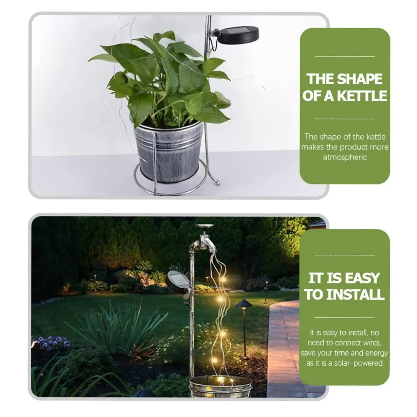 

Солнечная лейка-фонарь: маленькая водонепроницаемая декоративная светодиодная лампа для сада, двора и фермы