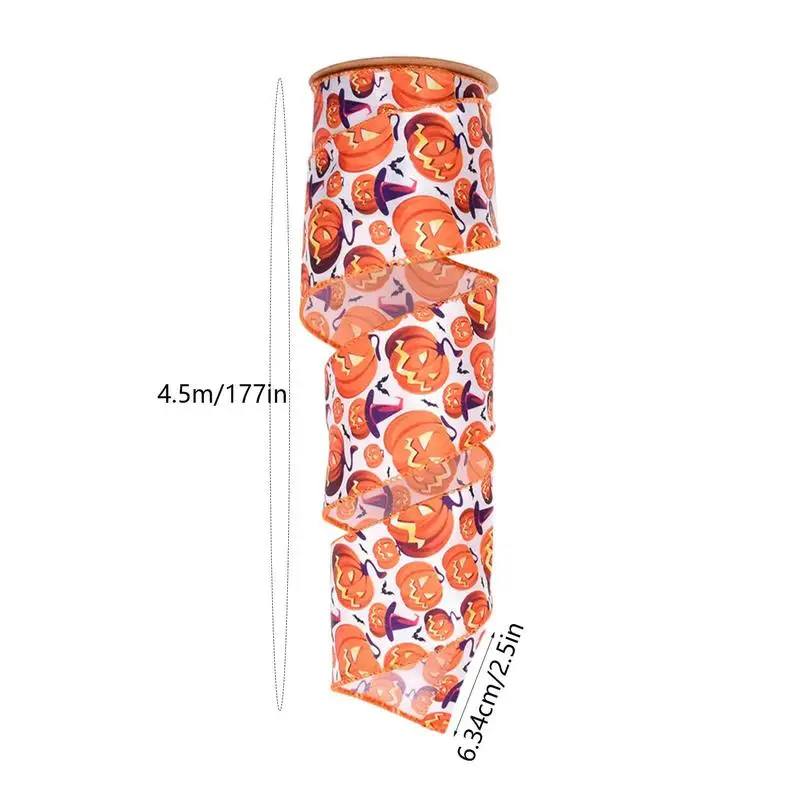 Halloween Thin Grosgrain Ribbon Halloween Ribbon Colorful Award Ribbons Craft Party Decoration For Stairs Railing Table Lamps