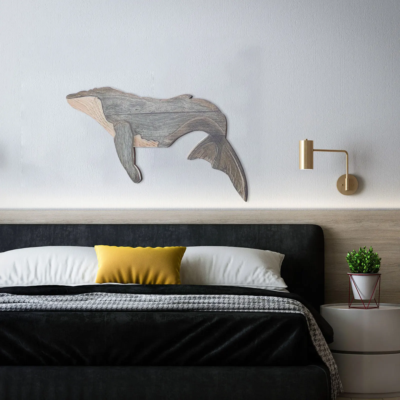 

1pc 3D Acrylic Whale Wall Decor Dark Brown Bedroom Hanging Pendant Living Room nament Indoor Decoration Sculpture Gift Party