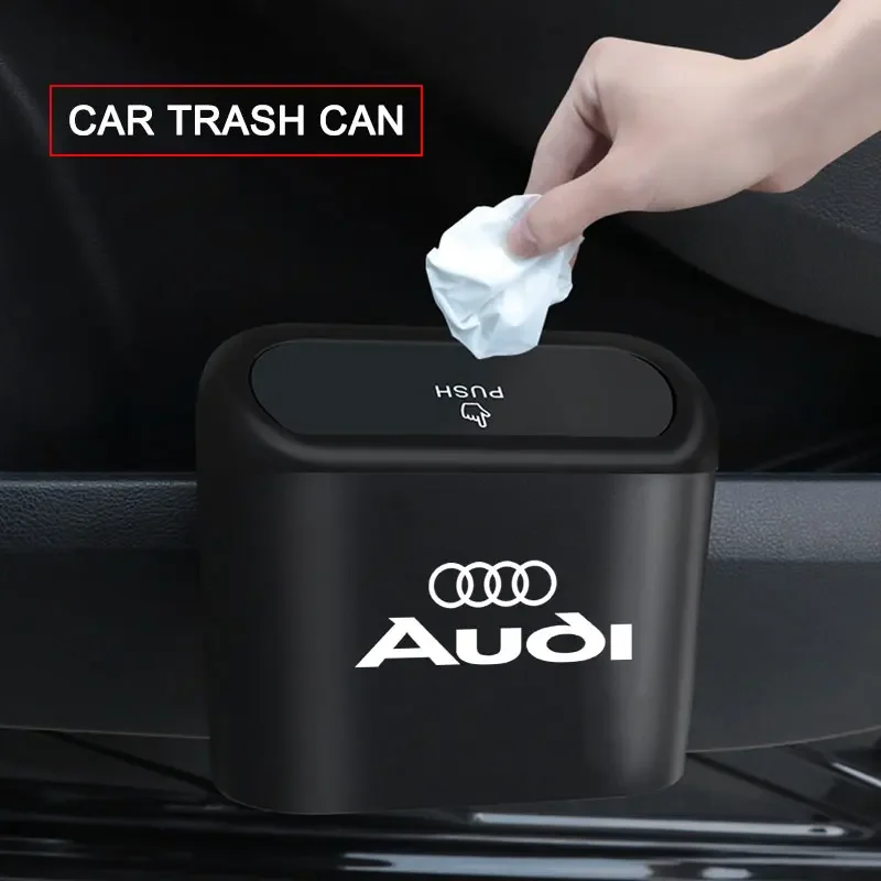 Car Trash Can Storage Box Vehicle Multifunctional Garbage Dust Case For Audi A6 Q3 A3 B5 B6 B7 B8 B9 Q7 8P 8V 8L A5 A4 C6 C5 C7