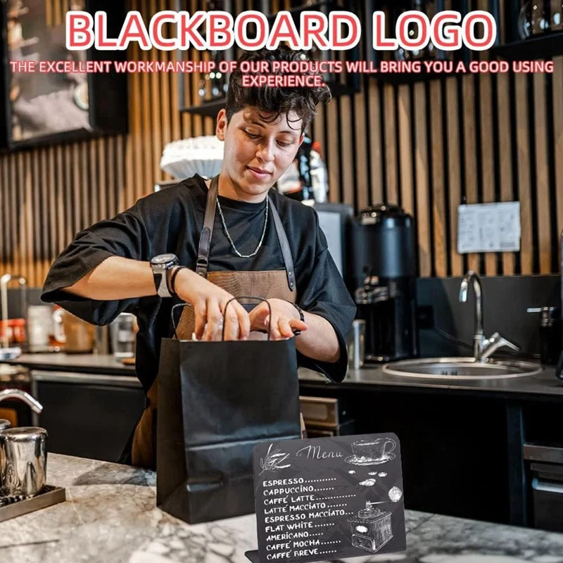 20 Buah Tanda Papan Tulis Mini 4X3in untuk Tanda Kapur untuk Makanan - Pesta - Prasmanan - Papan Tulis Tanda Meja dengan 2 Penanda Kapur