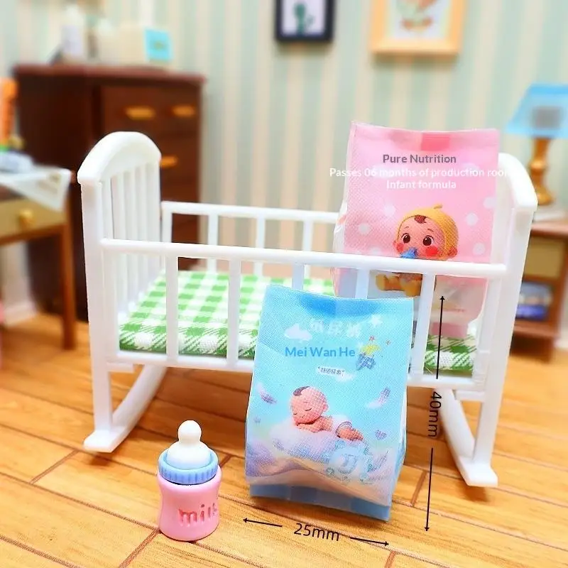 1Pcs Home Decoration Cute Miniature Scene Food Toy Dollhouse Mini Milk Powder  Model For Doll Accessories Toys