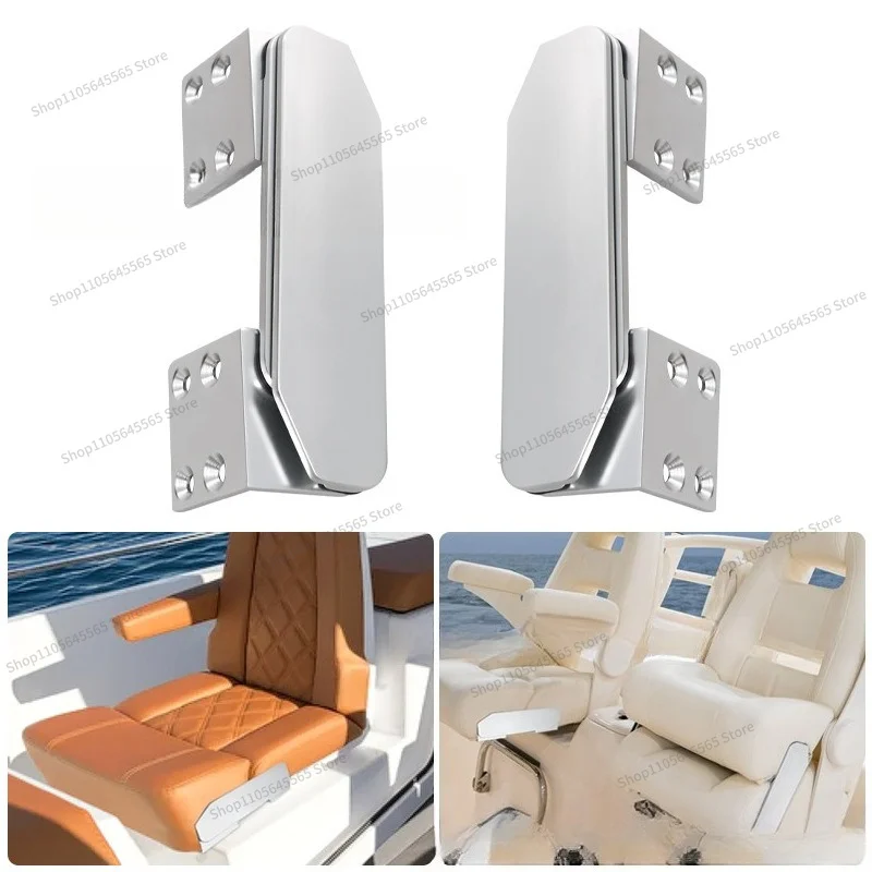 Luxury yacht seat hinges, a pair of foldable aluminum hinge full guards