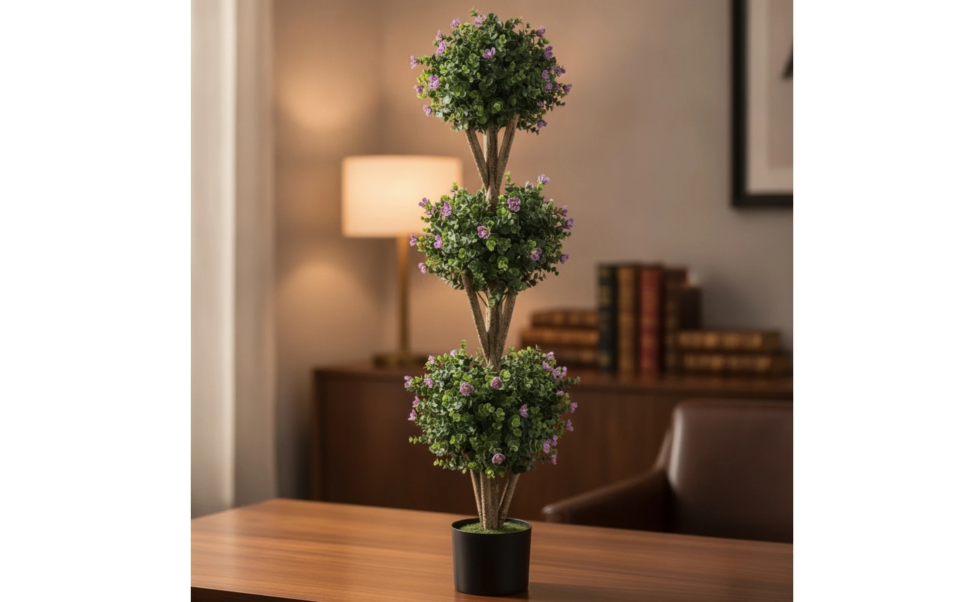 Triple Ball Topiary Tree Indoor Outdoor Artificial Topiary Tree Plant Realistic Faux for Entryway, Porch Triple Ball Topiary Tree Indoor Outdoor Artificial Topiary Tree Plant Realistic Faux for Entryway, Porch