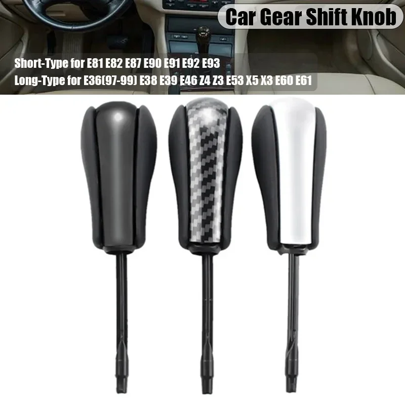 Black/Silver/Carbon Car Truck Styling Automatic Vehicles Gear Shift Knob Stick For BMW E46 E60 E39 E83 E53 E61 3 5 7 X Series