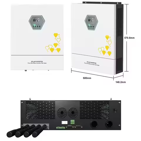 Hot sale 5KW 8KW 11KW Hybrids Inverter 48V Pure Wine Wave Solar Panels With Battery And Mppt On Off Grid Power Bank Wifi
