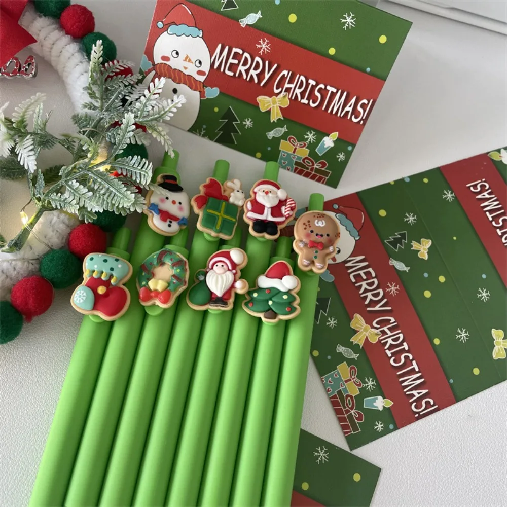 0.5mm Christmas Gel Pen Stationery Christmas Tree Smooth Writing Black Neutral Pens Santa Kawai Signature Pen Student