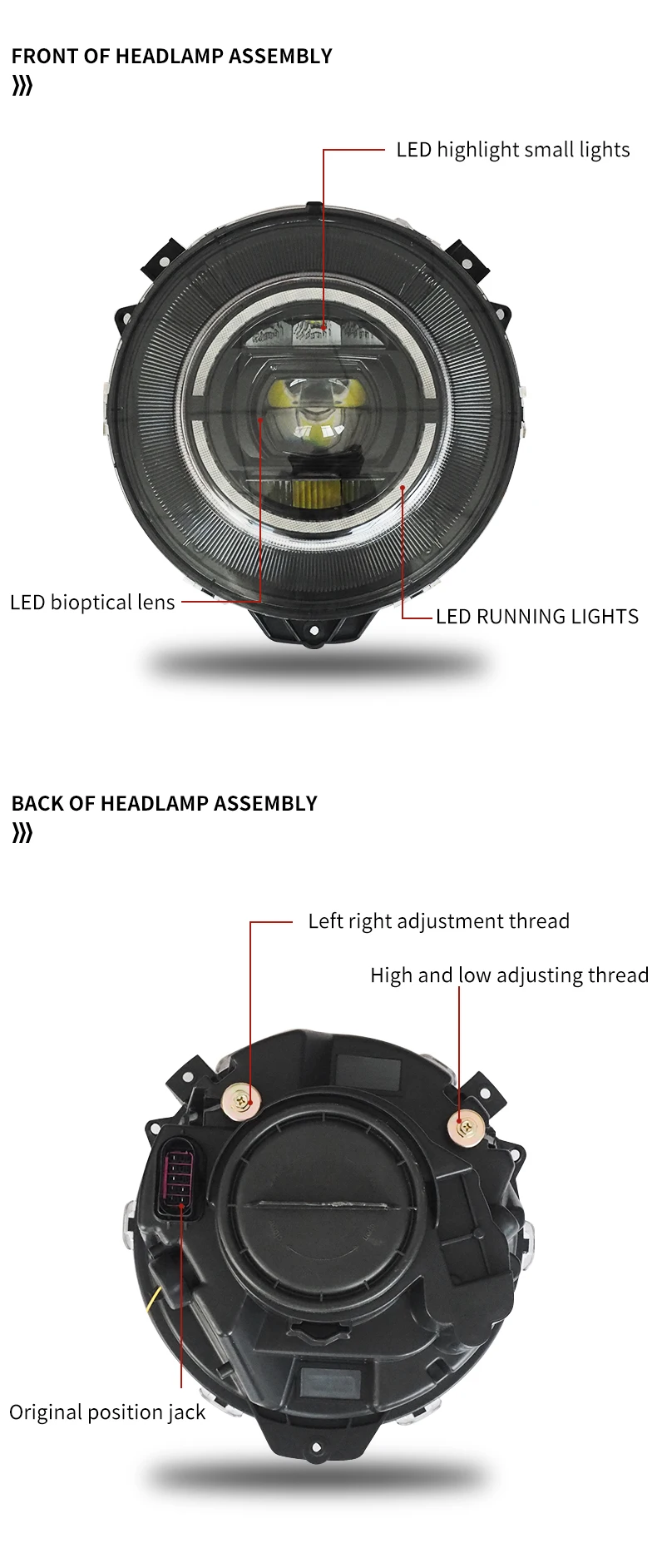 LED رئيس مصباح W464 نمط المصابيح الأمامية ل Ben-z G-class W463 G550 G500 G63 G65 رئيس ضوء #3