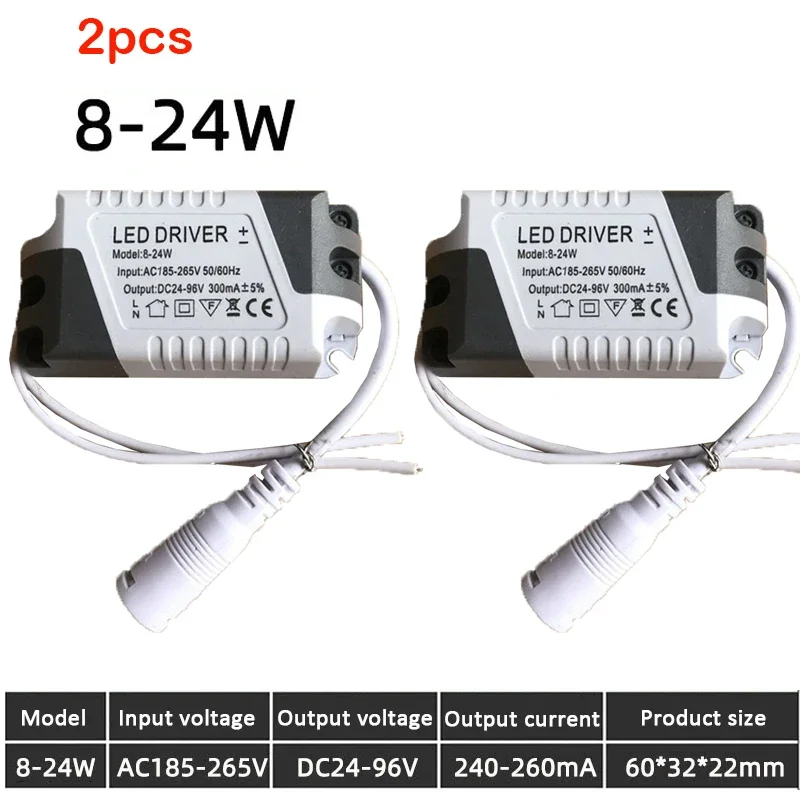 LED Driver AC 110V 220V To DC 24V 8-24W Panel Ceilling Lamp Power Supply Adapter Lighting Transformers 9W 12W 18W For LED Lights