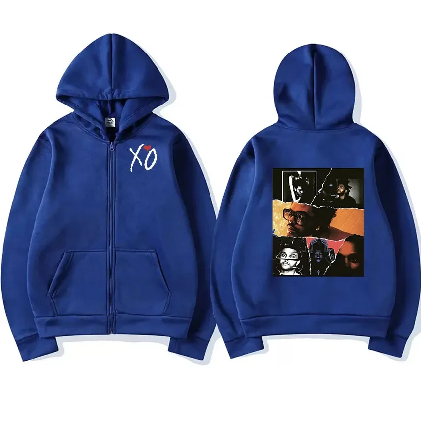 The Weeknd Xo Fashion Zipper felpa con cappuccio dopo le ore Til Dawn Zip Up Jacket felpa uomo donna Hip Hop Pullover felpe con cappuccio Streetwear