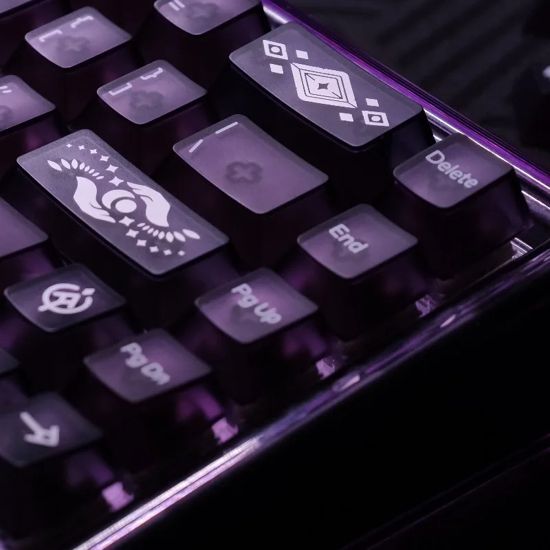 الضباب الاختراق Keycap مجموعة الكمبيوتر مخصص متجمد شفافة غطاء لوحة المفاتيح الكرز الشخصي الألعاب KeyCap للوحة المفاتيح الميكانيكية MAD68