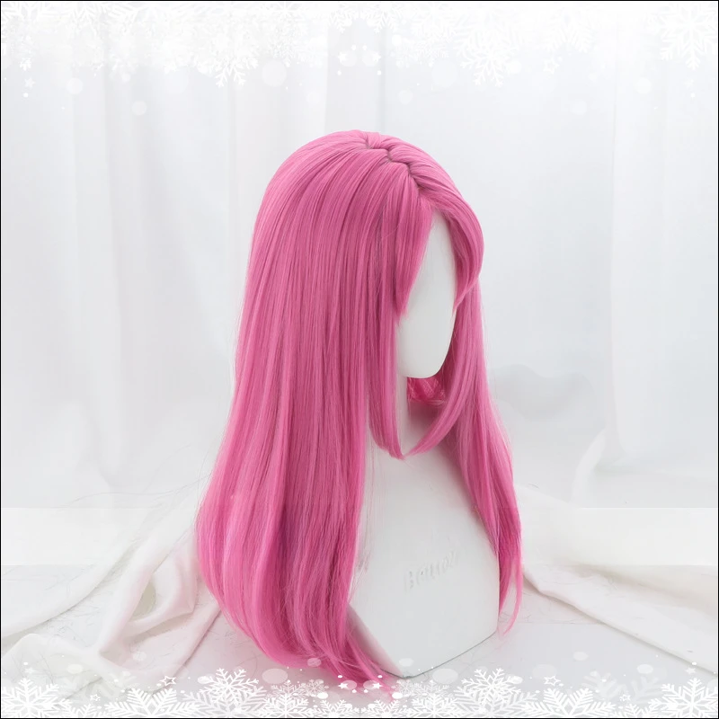 Golden Wind Diavolo peruca cosplay para mulheres, aventura bizarra do Jojo, cabelo resistente ao calor, perucas longas e retas rosa, traje de suporte