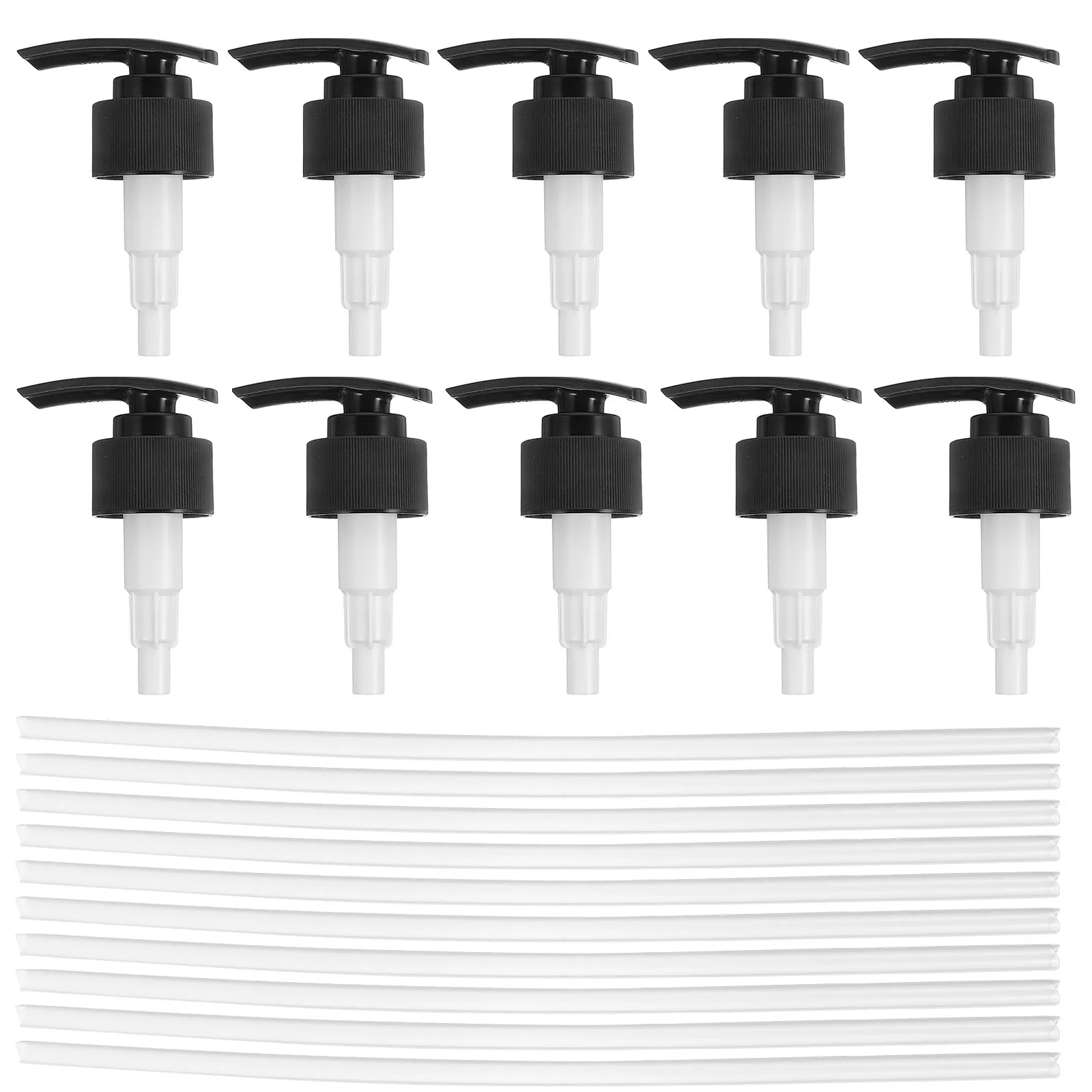 10pcs Plastic Lotion Dispenser Pump Travel Bottle Pump Nozzle for Shampoo Hand Soap Bottles DIY (28mm)