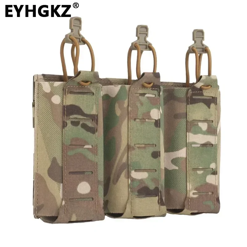 EYHGKZ 5.56/7.62mm Magazine Pouch Hunting Lightweight Triple Elastic Mag Molle System Accessories Waist Bag Holster Equipment