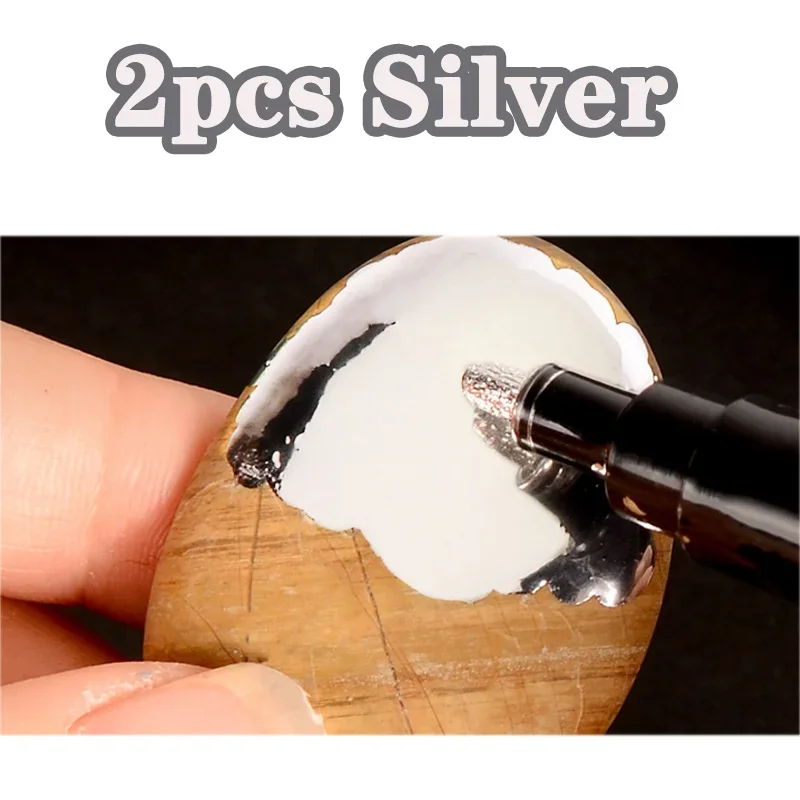 1/2/3pcs Spiegel Marker Pen DIY Reflecterende Verf Pennen Spiegel Markers Chroom Goud ZILVER Koper Kleur handtekening Auto Kunst Ambachten