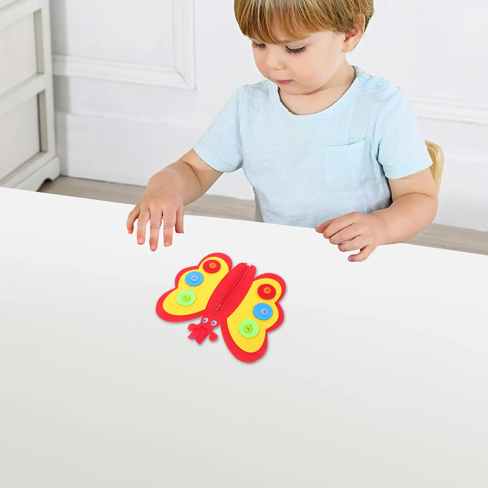 

4pcs Montessori Busy Board Colorful Button Zipper Kids Fine Motor Skills Development Dress Toddler Activity Non