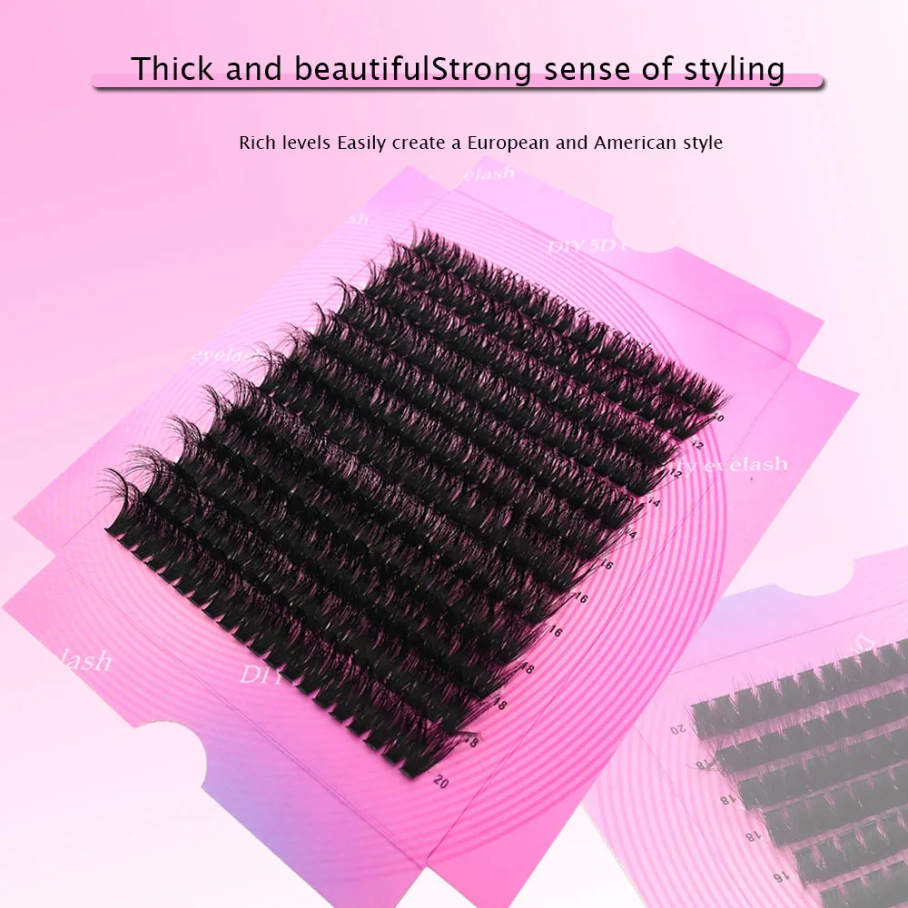 12列の80D/100D/120Dクラスタまつげメイクアップまつげエクステンションナチュラルつけまつげ3Dまつげツール