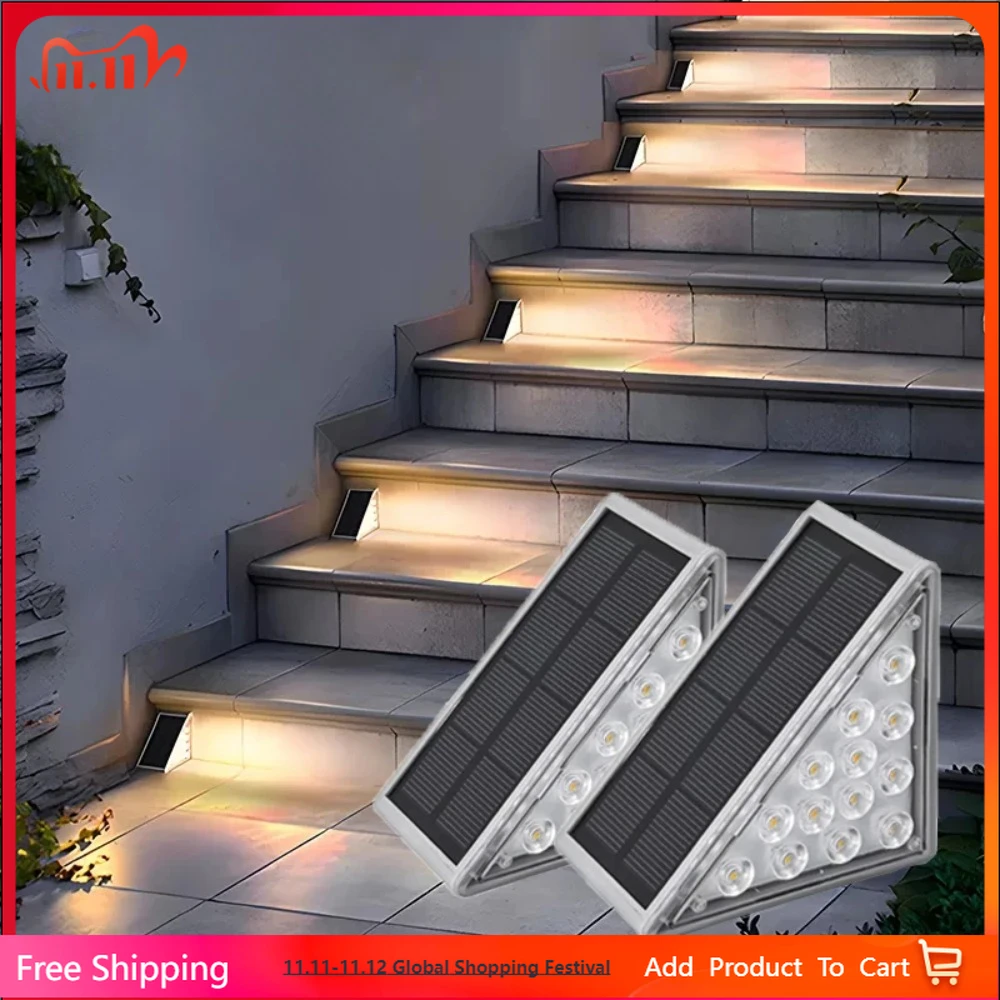 

Solar LED Stair Lamp Outdoor Waterproof Steps Lamps Garden Arrangement Terrace Balcony Landscape Decoration Solar Light