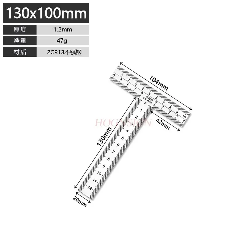 1pcs Integrated T-shaped ruler, right angle T-shaped ruler, T-shaped advertising engineering ruler, line drawing measuring ruler
