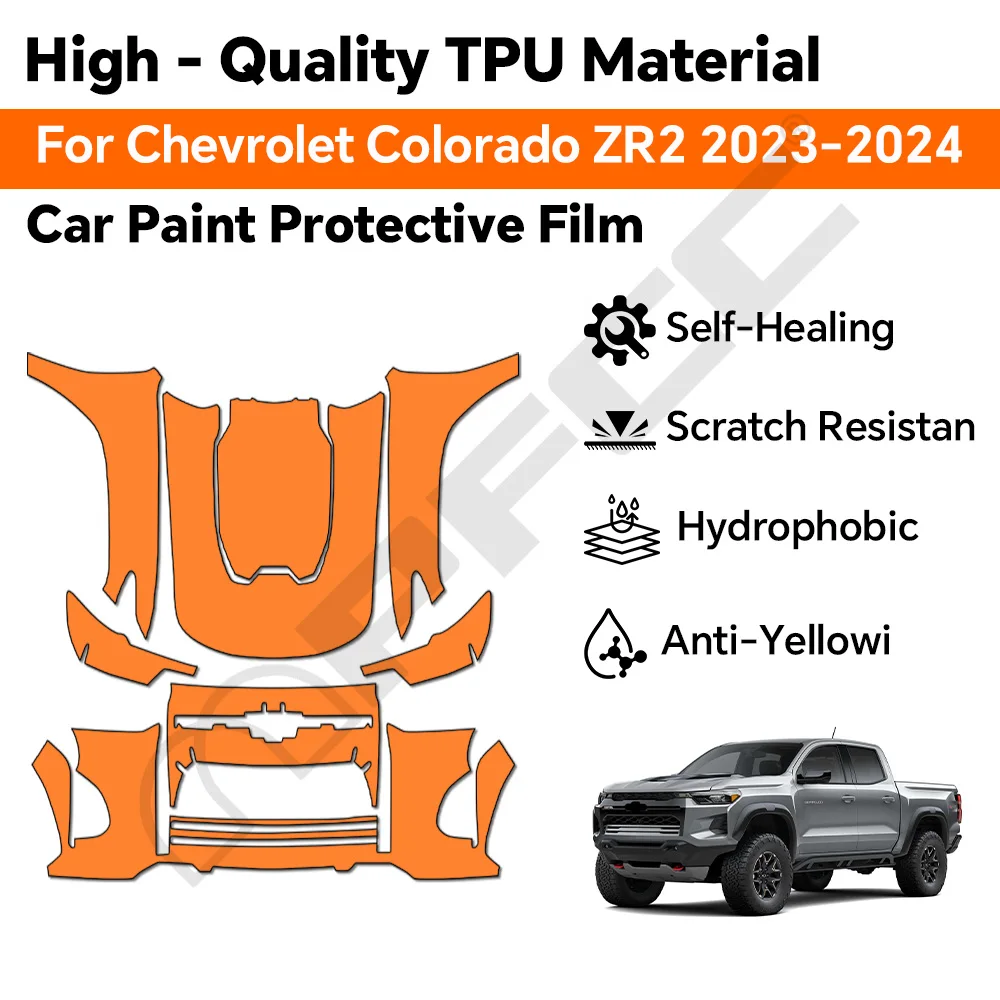 

TPU For Chevrolet Colorado ZR2 2023 2024 Paint Protection Film Anti-Scratch Pre-cut PPF Car Body Clear Bra Resistant Invisible